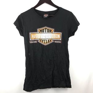 Harley Davids Motercycle Black T-Shirt Poland